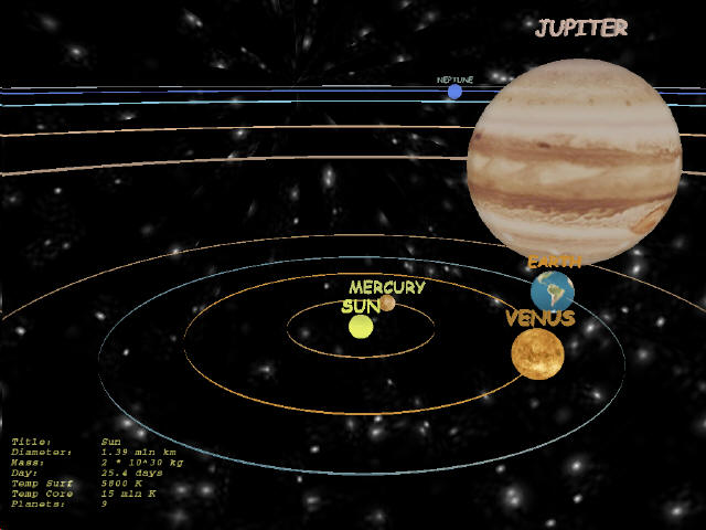 Click to view Solar System 3D 1.1 screenshot